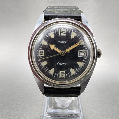 Timex Electric Skin Diver Watch Men 36mm Black Dial Steel Round PARTS0