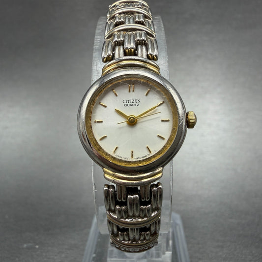 Citizen Watch Women 19mm Silver Dial Two Tone Round 5930-S72242 New Battery VTG0