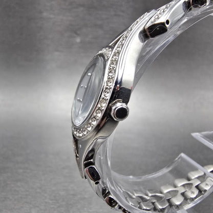 Seiko Solar Watch Women 23mm MOP Dial Silver Tone Round V115-0AP0 Runs Pfizer2