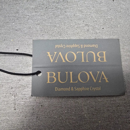 Bulova Watch Women 30mm White Dial Gold Tone Round 98R298 Crystal Bezel Works12