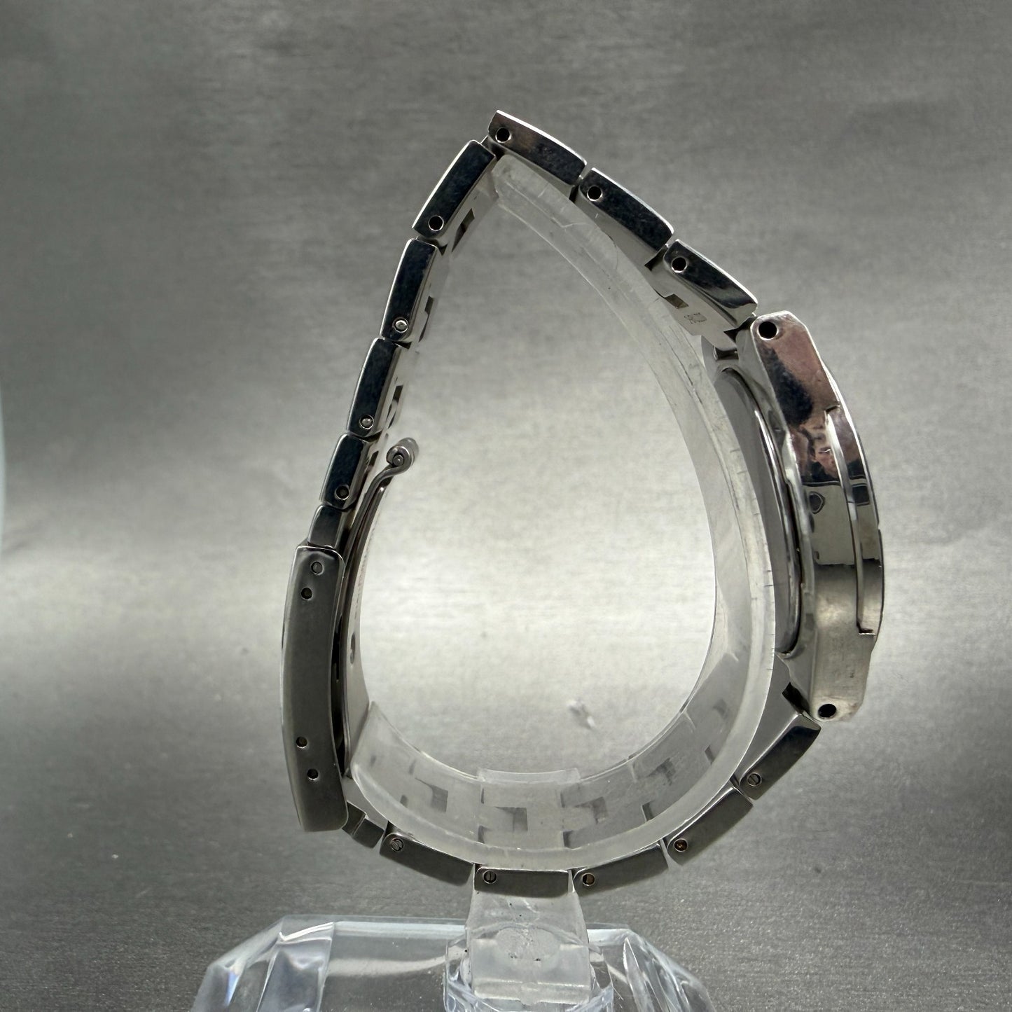Seiko Lukia Watch Women 28mm Black Dial Silver Tone Date 7N82-0620 New Battery8
