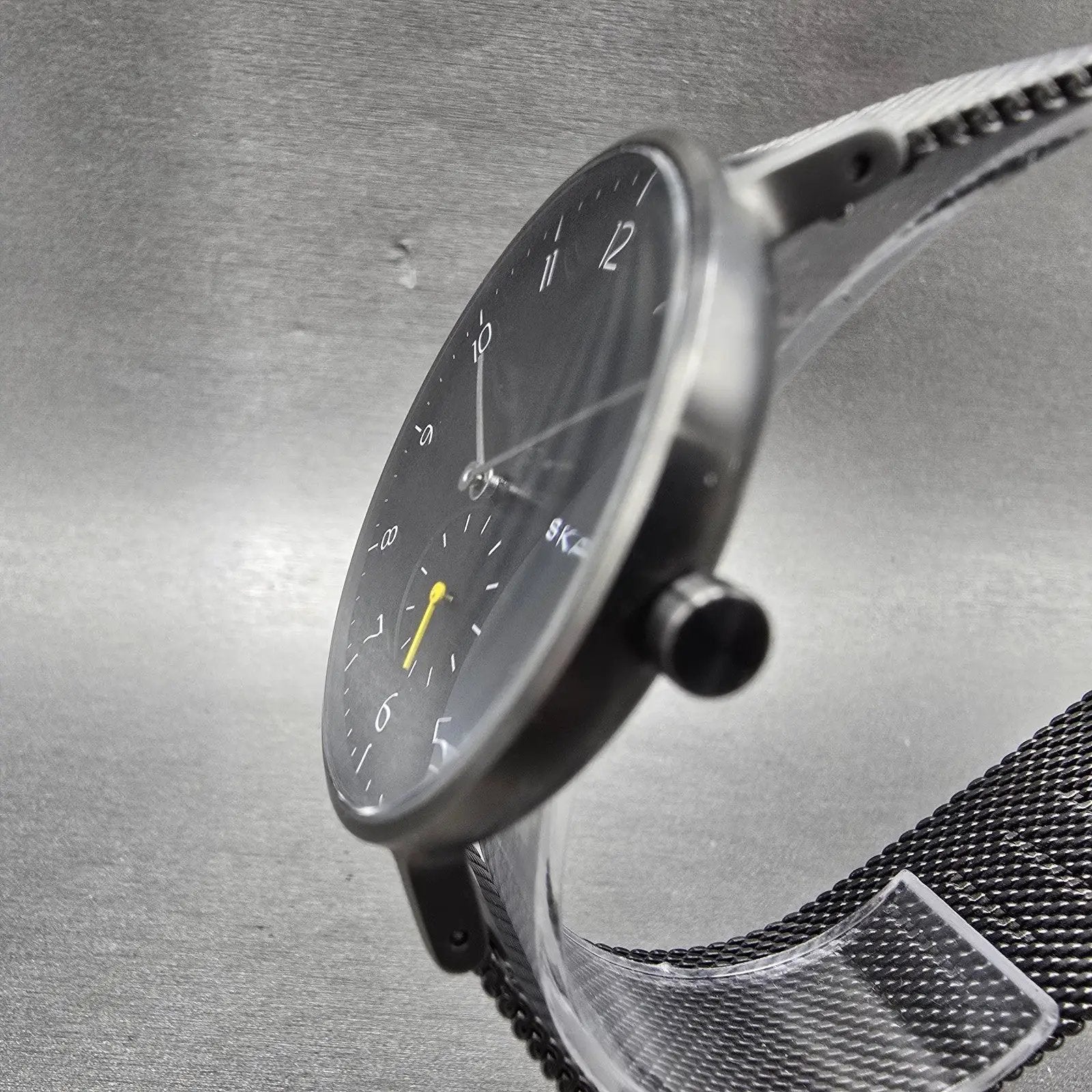 Skagen Watch Men 40mm Black Dial Black Tone Round SKW6470 PARTS NO BACK!!!!!!3