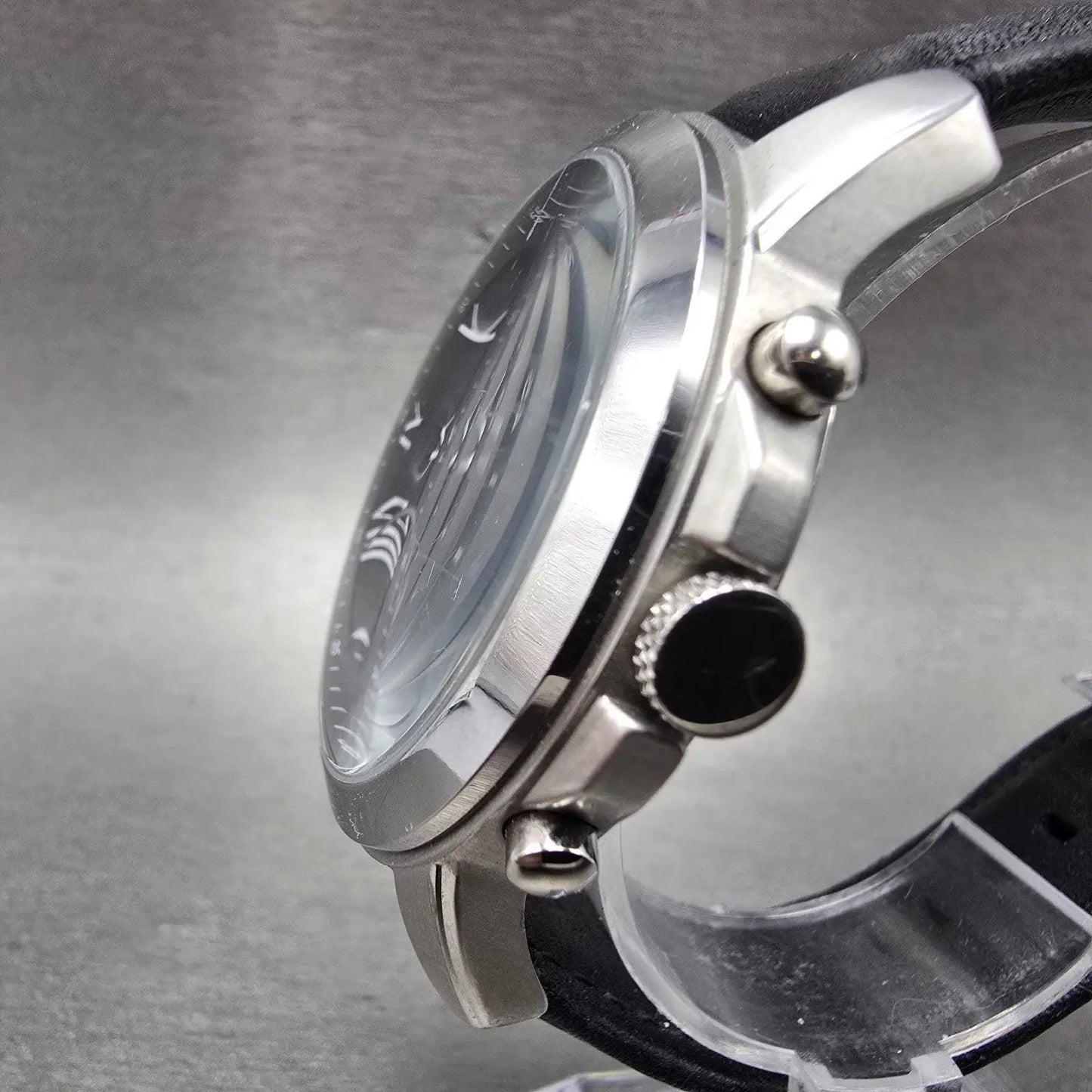 Fossil Grant Chronograph Watch Men 44mm Black Dial Silver Tone FS4812 NewBattery2