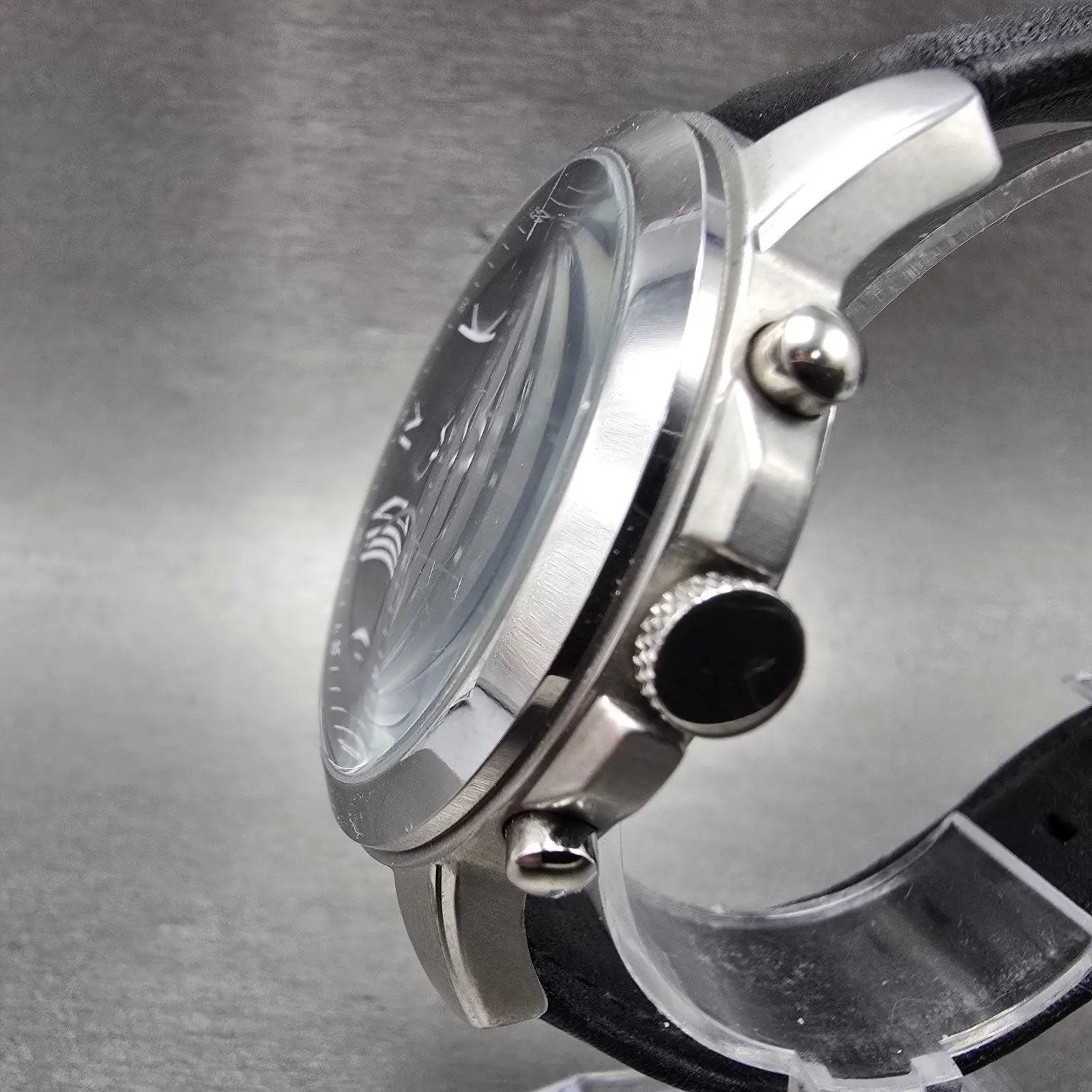 Fossil Grant Chronograph Watch Men 44mm Black Dial Silver Tone FS4812 NewBattery2