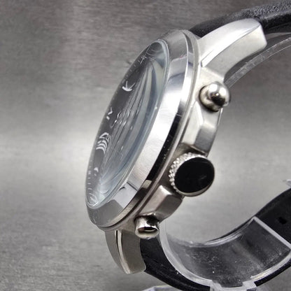 Fossil Grant Chronograph Watch Men 44mm Black Dial Silver Tone FS4812 NewBattery2