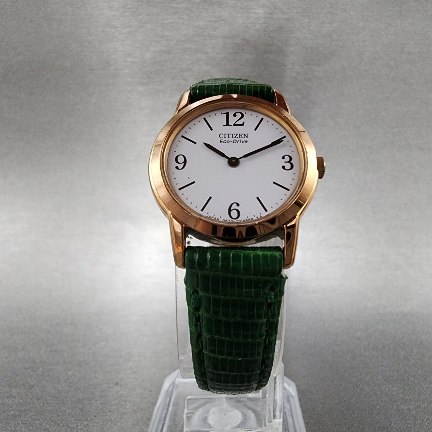 Citizen EcoDrive Watch Women 23mm White Dial Rose Gold Tone G670T016693 Runs5
