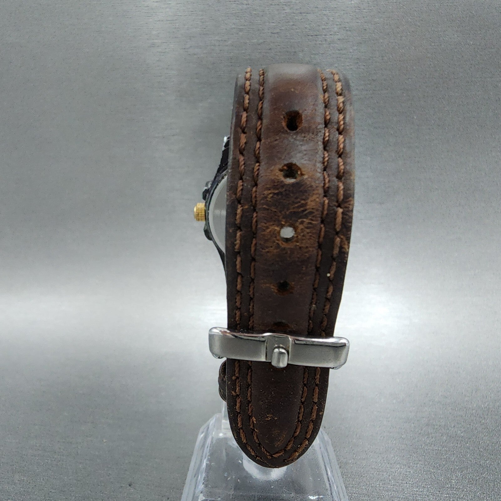 Timex Expedition Watch men 37mm Green Dial Brown Tone Date Round New Battery7