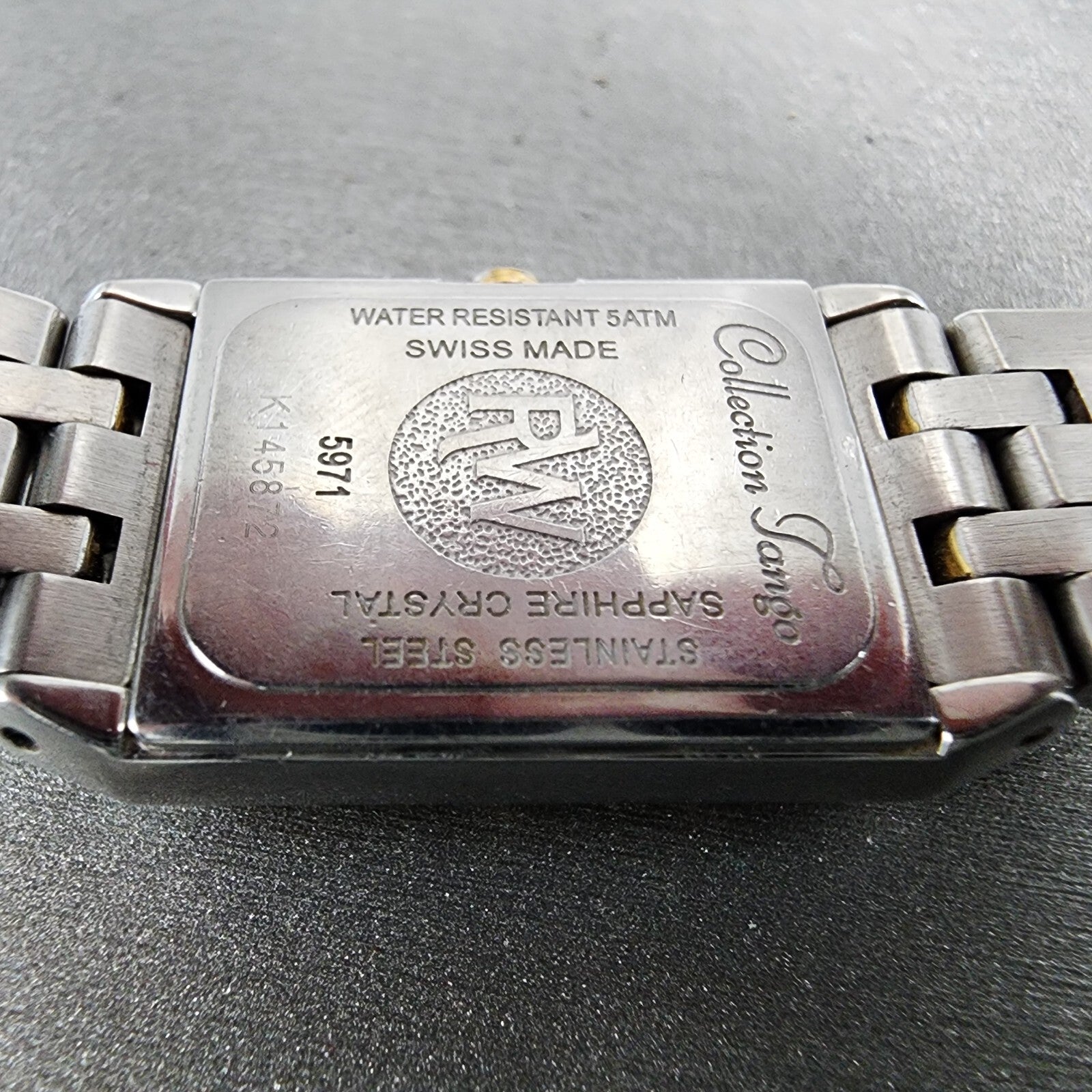 Raymond Weil Tango Tank Watch Women 19mm MOP Dial Two Tone Rectangle New Battery9