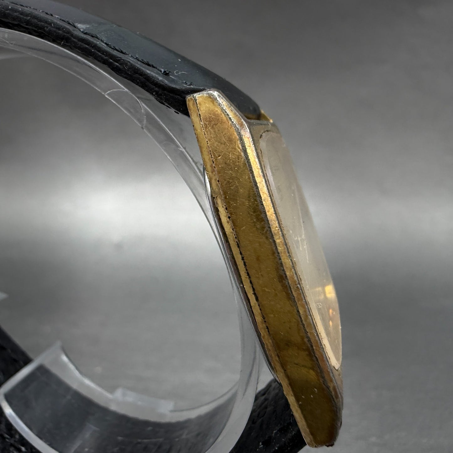 Seiko Tank Watch Men 28mm Champagne Dial Gold Tone Date 6532-5250 New Battery S23