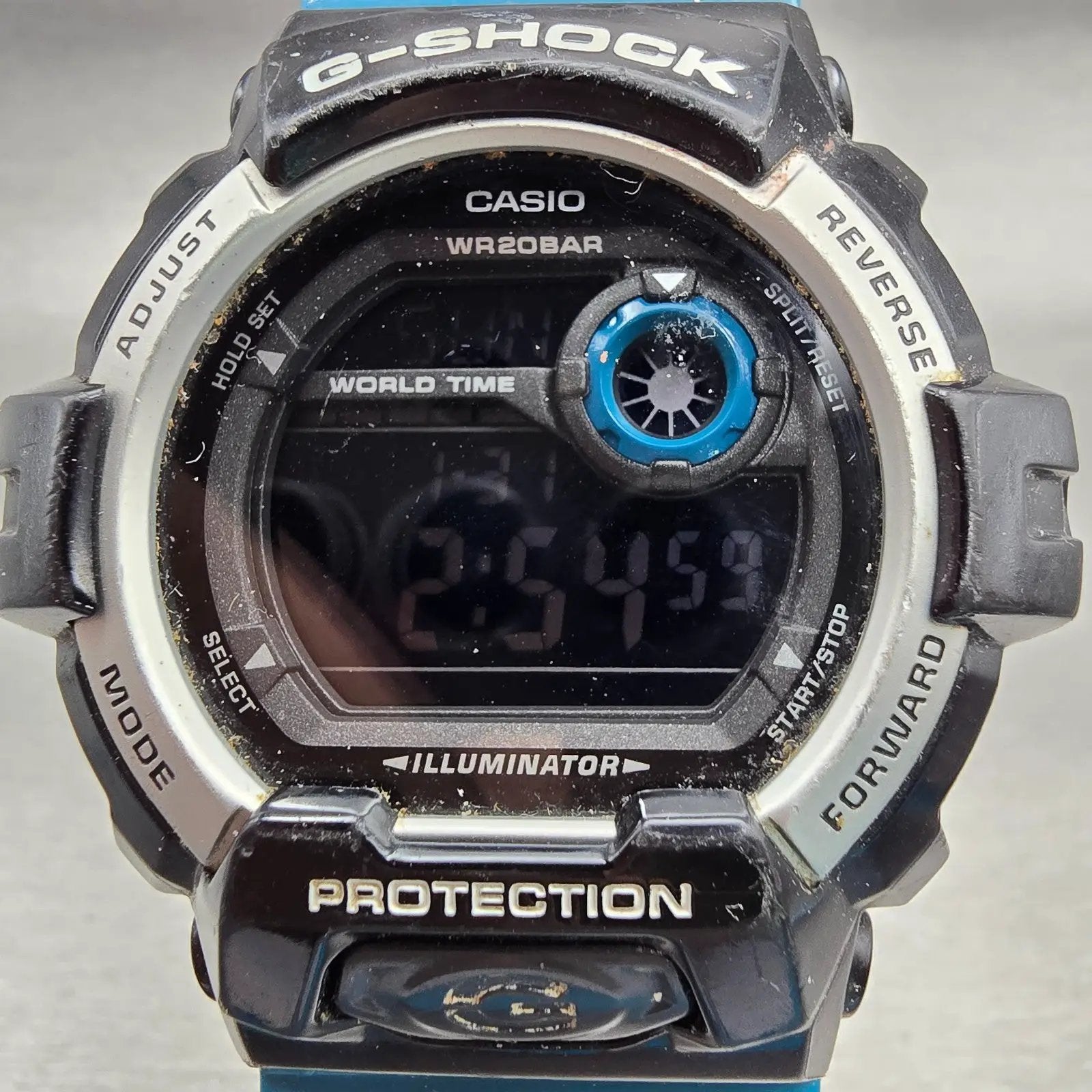 Casio G-Shock G-8900SC Watch Men 52mm Black Blue Chronograph Alarm New Battery1