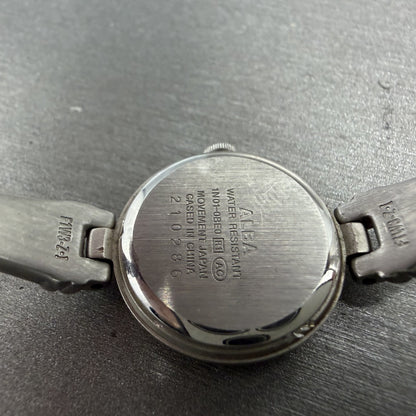 Seiko Alba Watch Women 20mm Silver Dial Silver Tone Round 1N01-0BE0 New Battery9