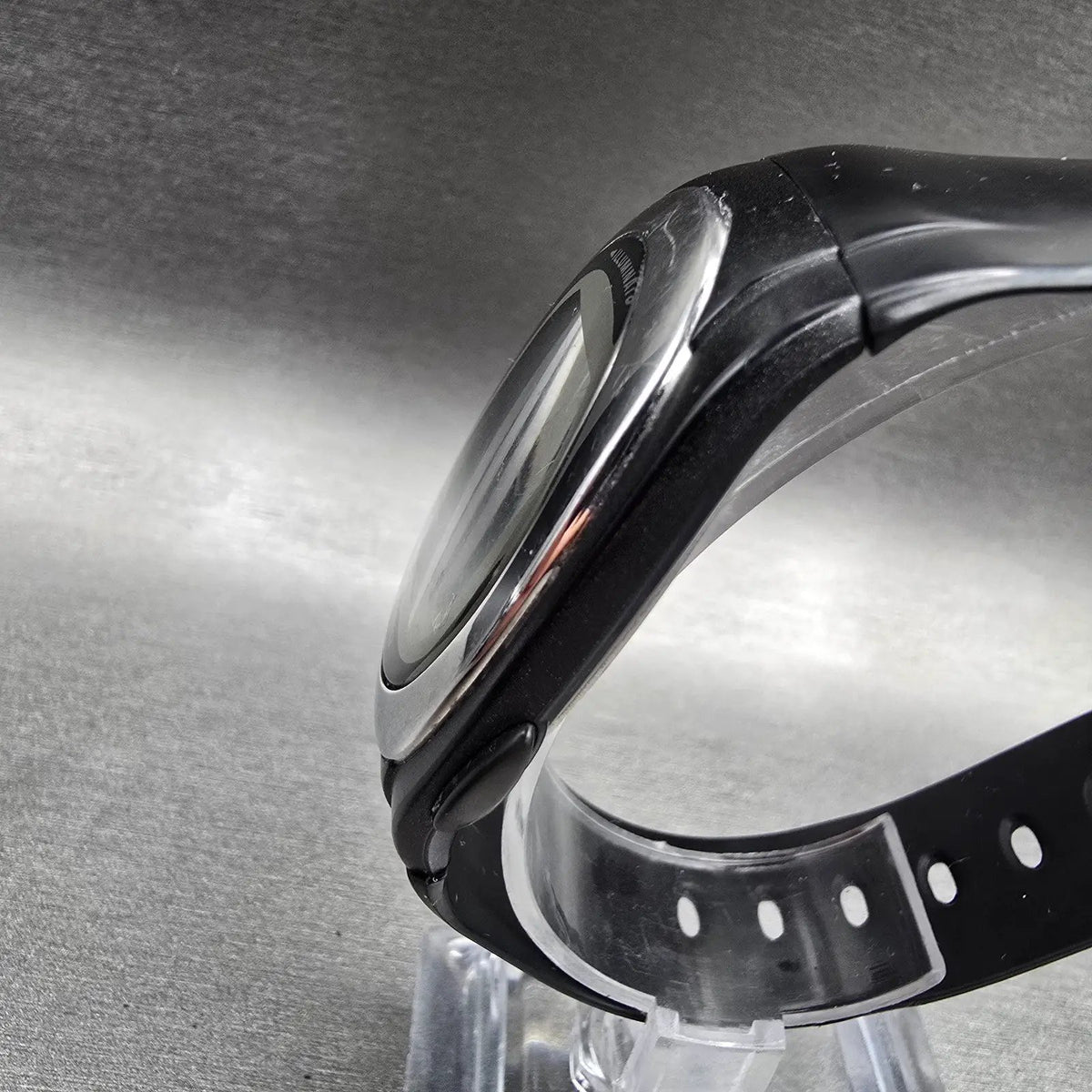 Casio F-E10 Digital Watch Men 35mm Black Silver Chrono Alarm Oval READ!! New Bat2