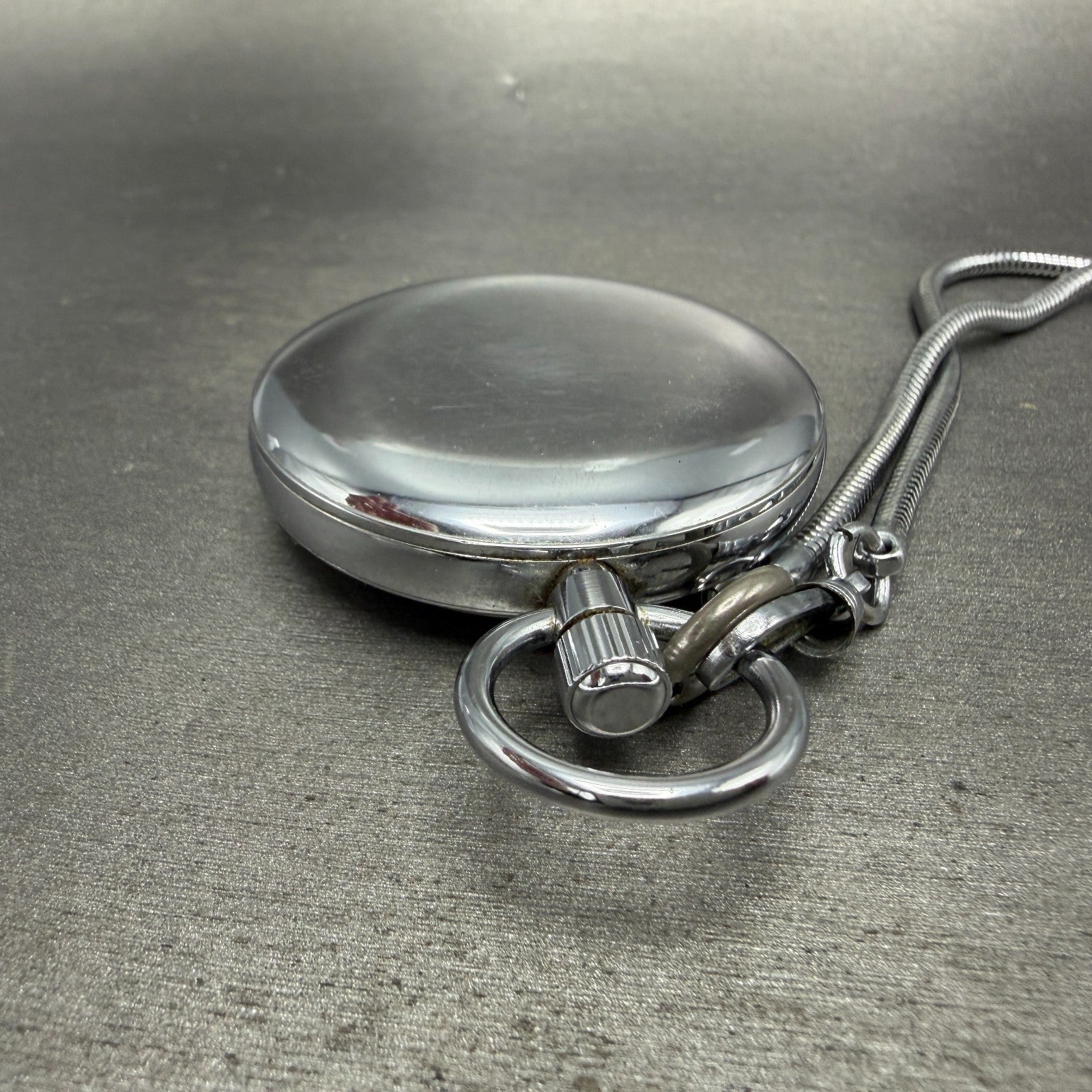 Seiko Precision Pocket Watch Men 50mm White Dial Steel Manual 6110-0010 Runs9