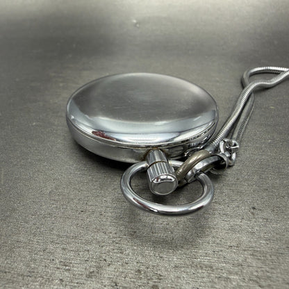 Seiko Precision Pocket Watch Men 50mm White Dial Steel Manual 6110-0010 Runs9
