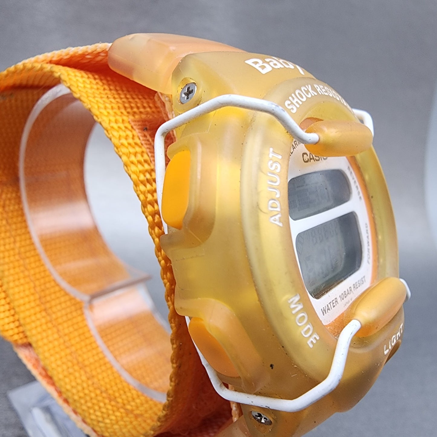 Casio BabyG Watch Women 39mm Digital Orange Alarm Chrono BG350 New Battery3