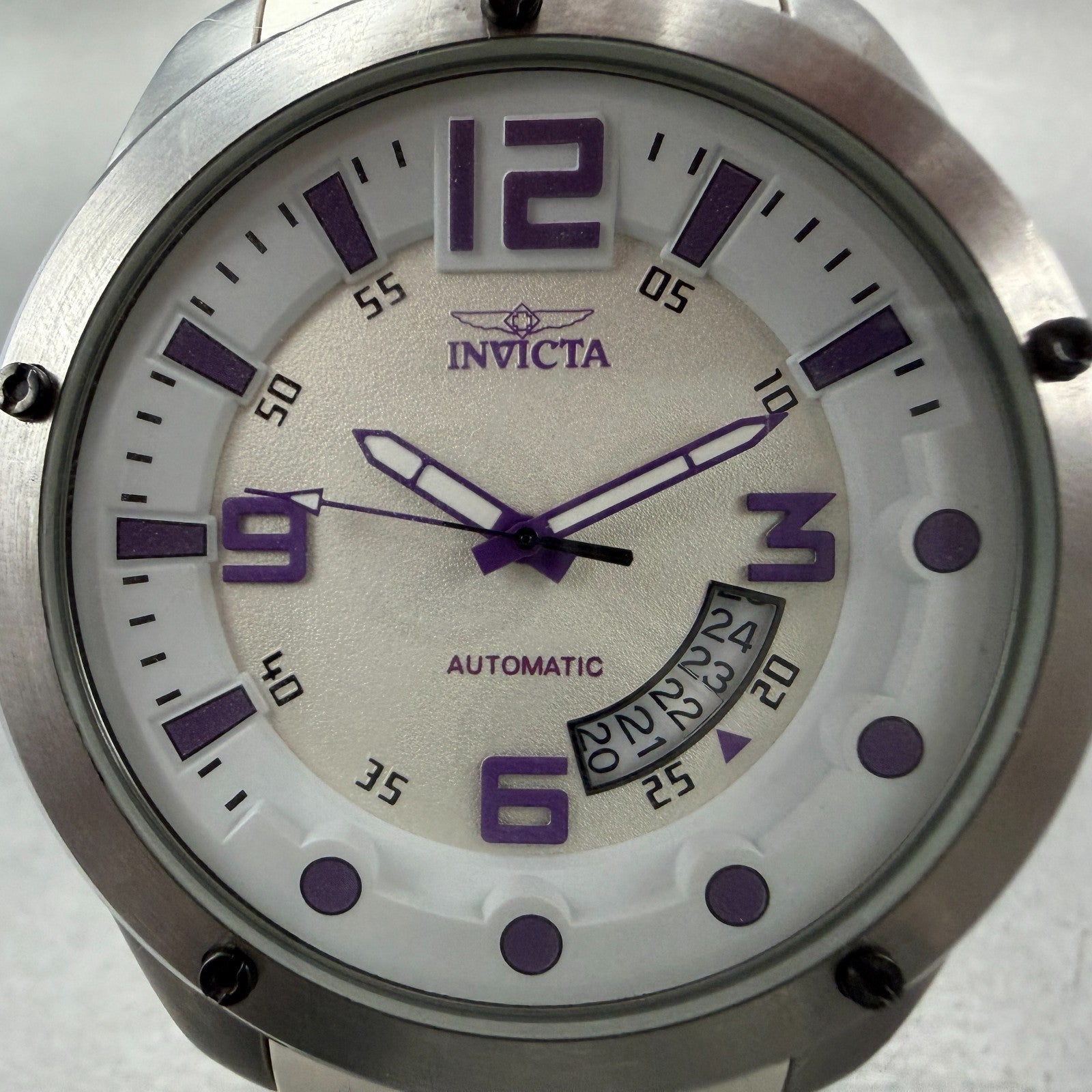 Invicta I-Force Automatic Watch Men 51mm White Dial Steel Date 23511 Round Runs1
