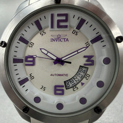 Invicta I-Force Automatic Watch Men 51mm White Dial Steel Date 23511 Round Runs1