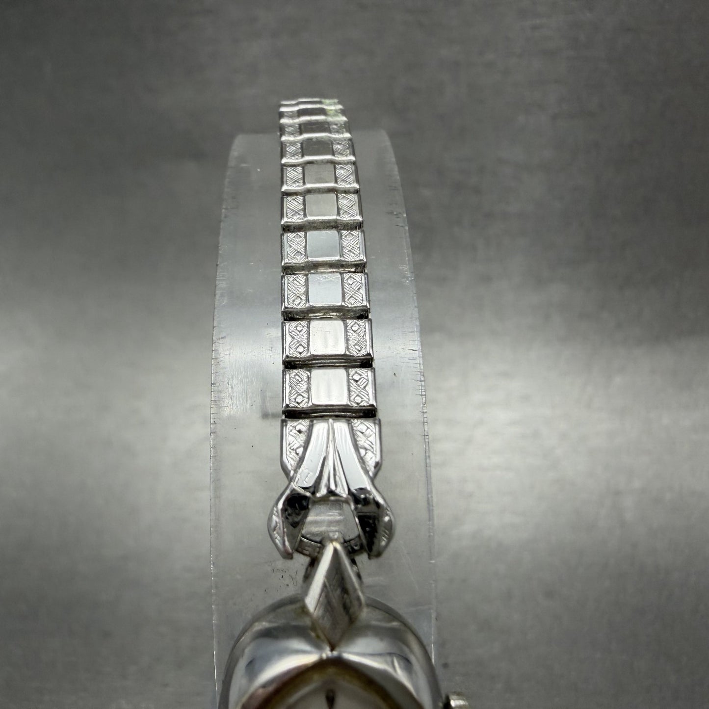 Hamilton Watch Women 14mm White Dial 10K White Gold Plated Manual Wind Runs BCH4