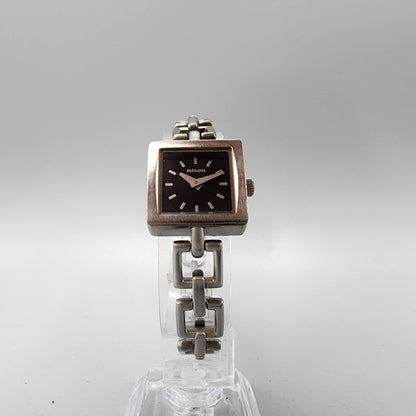 Nixon The Charm Watch Women 19mm Black Dial Silver Tone Square New Battery