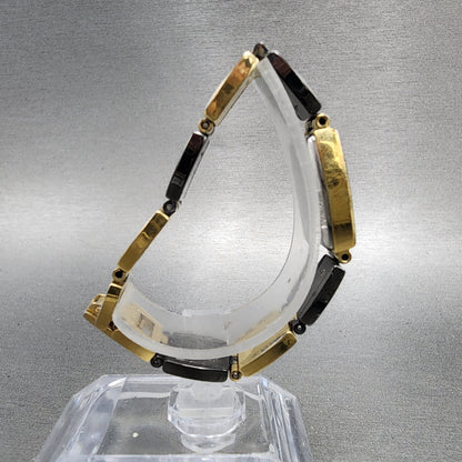Seiko Pulsar Watch Women 12mm Black Dial Black & Gold Tone V2205460 New Battery8