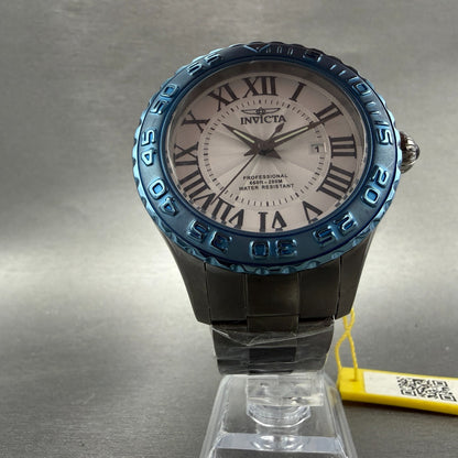 Invicta Pro Diver Watch Men 47mm White Dial Gray Tone Date Round 14540 New Batt5