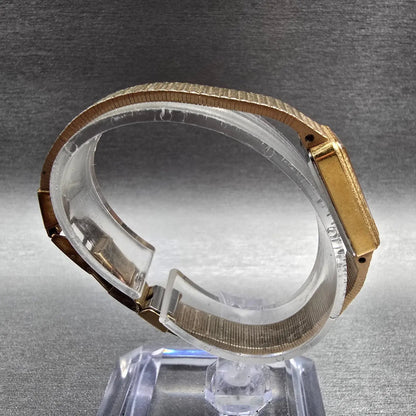Seiko Watch Women 13mm Brown Dial Gold Tone Rectangle 1320-5299 New Battery8