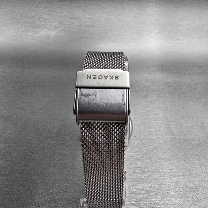 Skagen Signatur Lille Watch Women 30mm Silver Dial Silver Tone SKW2692 New Batt7