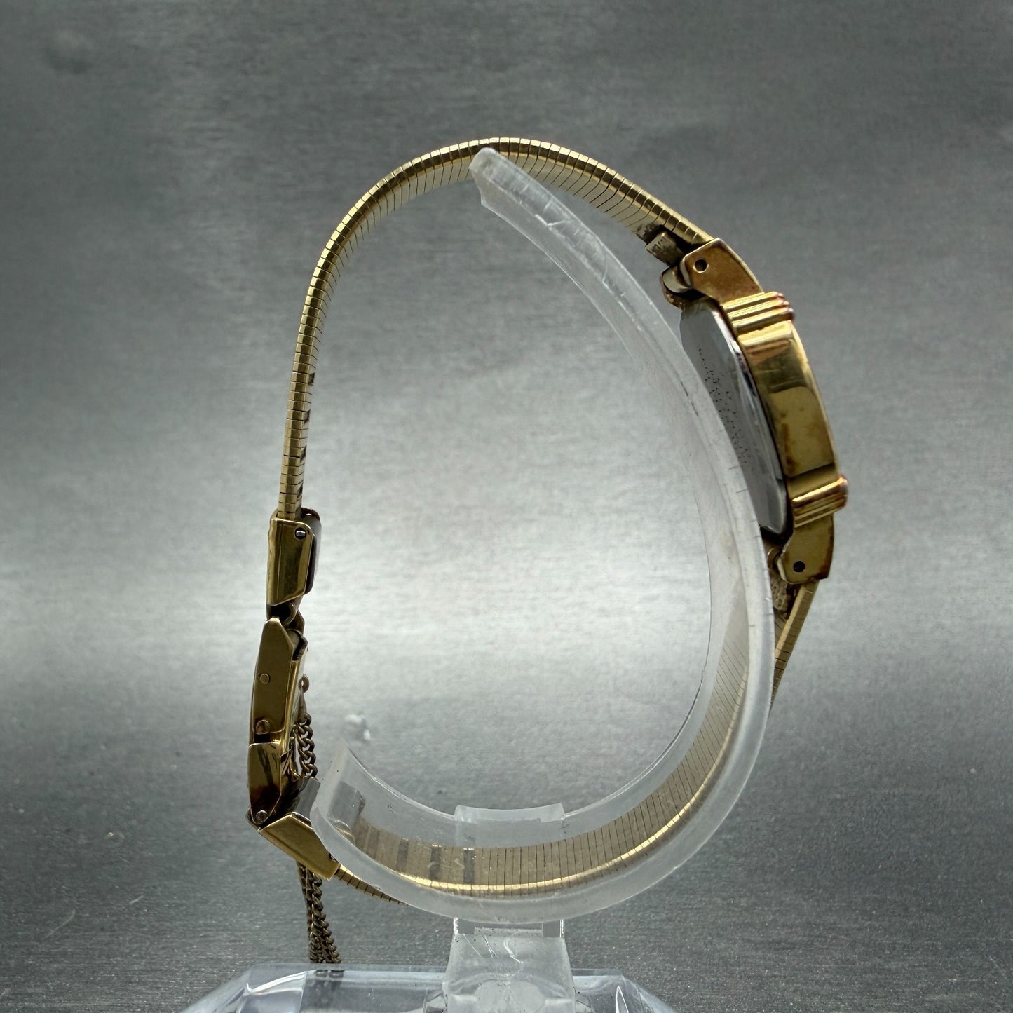Seiko Watch Women 18mm Champagne Dial Gold Tone Square 2320-6710 New Battery8
