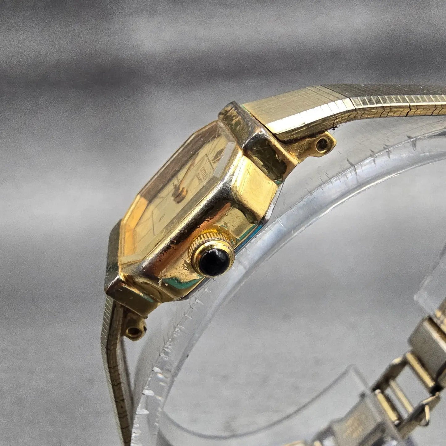 Citizen CQ Watch Women 17mm Gold Dial Gold Tone Octagon 3220-321871 New Battery2