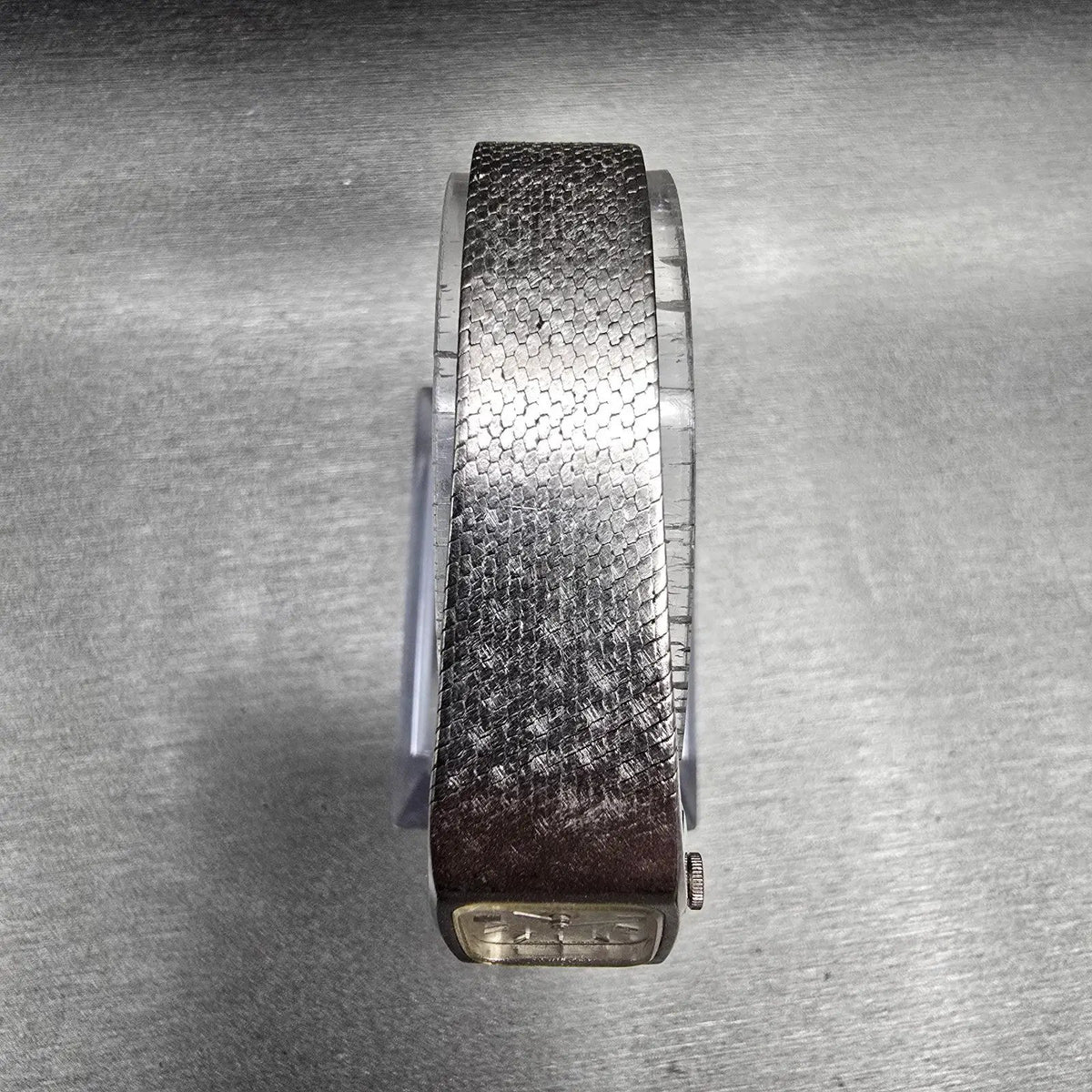 Seiko Watch Women 16mm Silver Dial Silver Tone Rectangle 16-3269 New Battery JP34