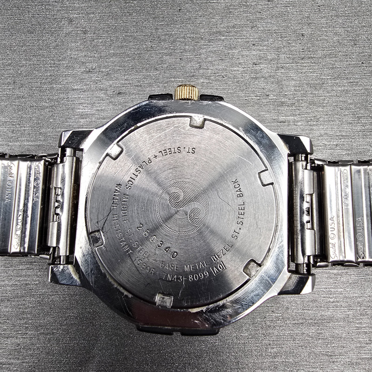 Seiko Sports 150 Diver Watch Men 41mm Blue Dial Two Tone 7N43-8099 New Battery10