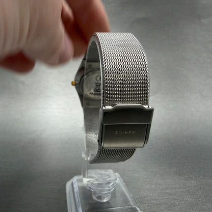Bering Watch Women 27mm MOP Dial Silver Tone Mesh Band 11927-004 Round New batt7