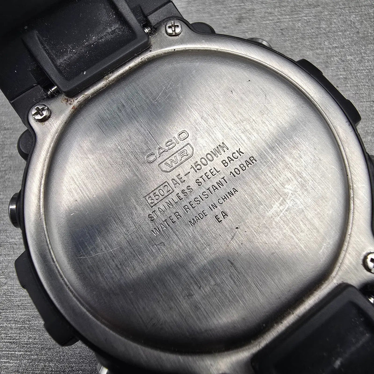 Casio Illuminator AE-1500WH Digital Watch Men 51mm Black Chrono Alarm New Batt10