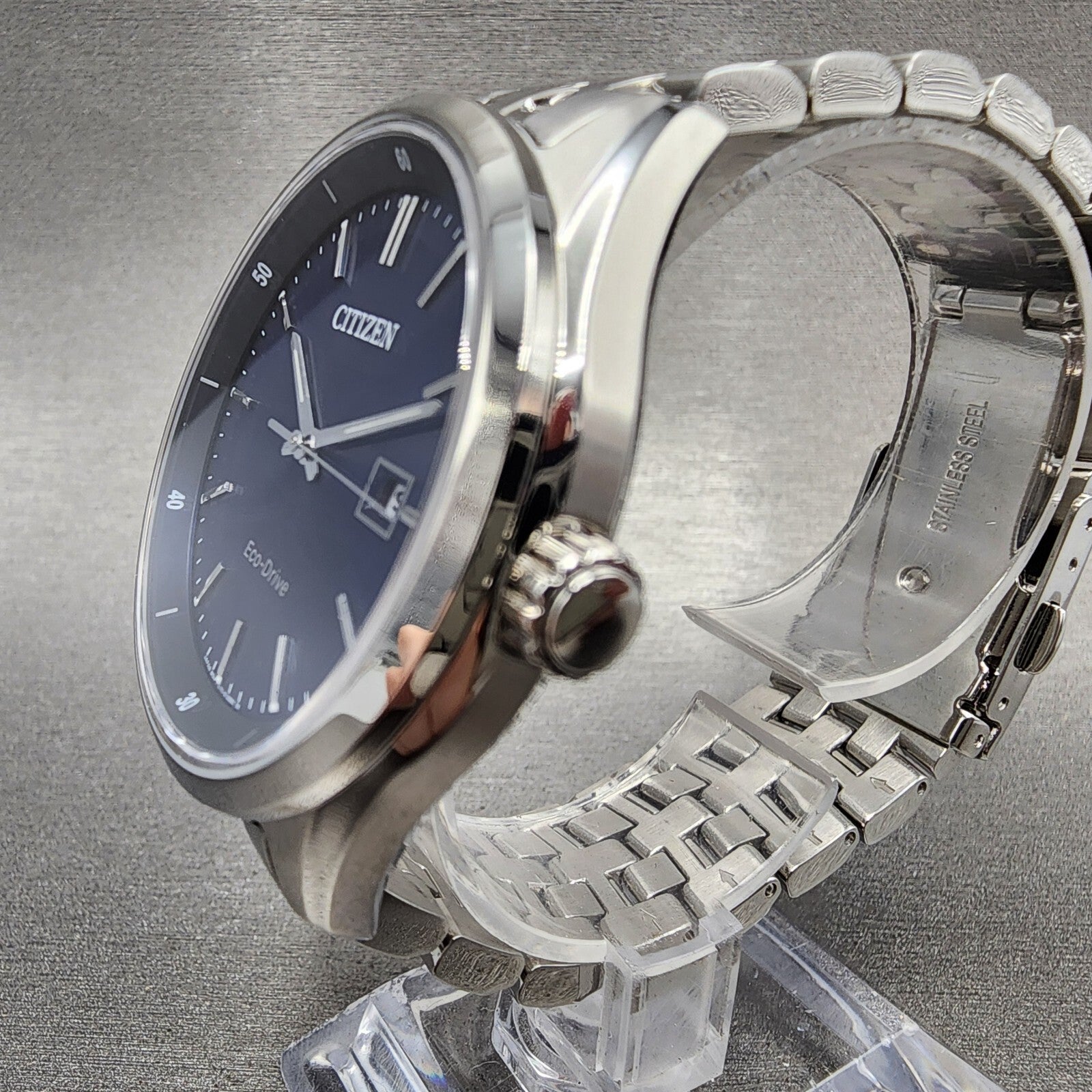 Citizen EcoDrive Addysen Watch Men 41mm Blue Dial Steel Date BM725153L2