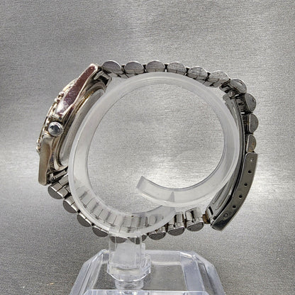 Seiko Alba Carib Watch Men 35mm Black Dial Silver Tone V33F6B20 New Battery6