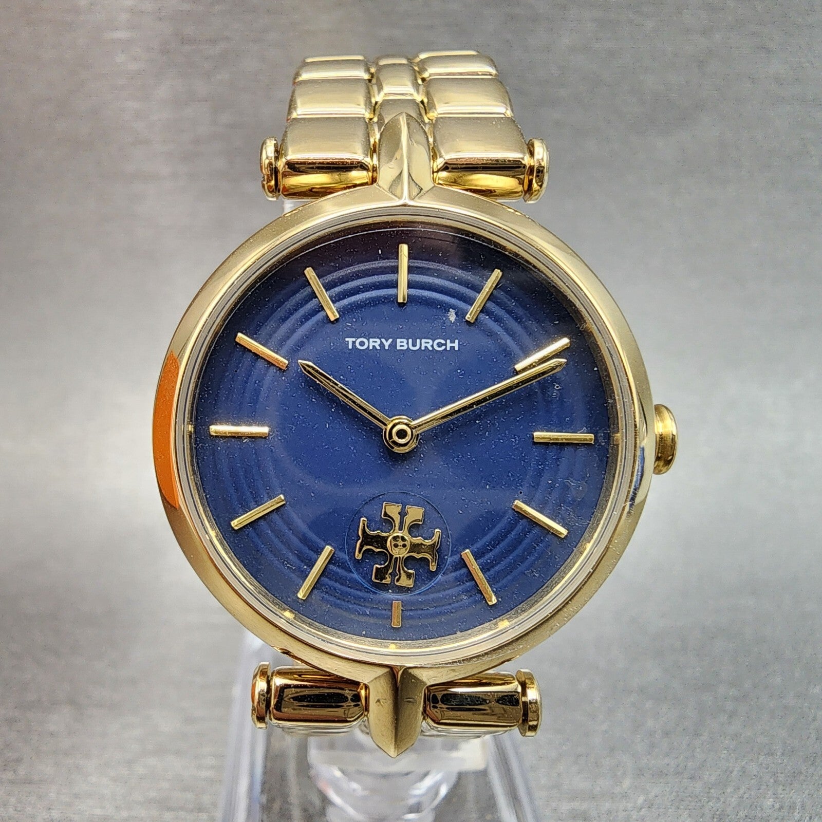 Tory Burch Kira Watch Women 30mm Blue Dial Gold Tone Round TBW2043 Quartz1