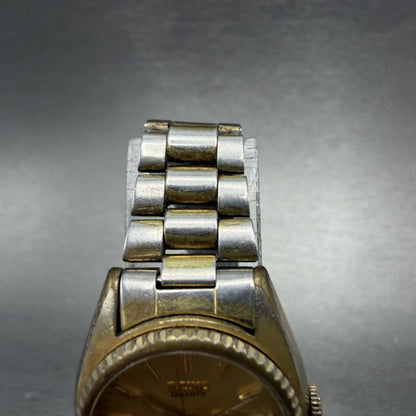 Seiko SQ Watch Women 25mm Champagne Dial Gold Tone Daydate 8523-0059 New Battery4