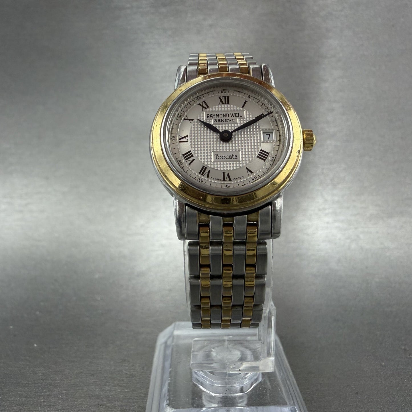 Raymond Weil Toccata Watch Women 25mm Silver Dial Two Tone Round 5364 NewBattery5