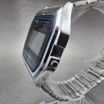 Casio Digital Alarm Chronograph Watch Men 33mm Silver Dial A158W New Battery EVF2