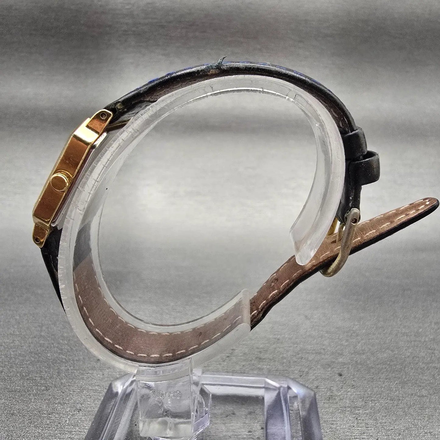 Seiko Tank Watch Women 18mm White Dial Gold Tone Rectangle 2C20-6500 New Battery6
