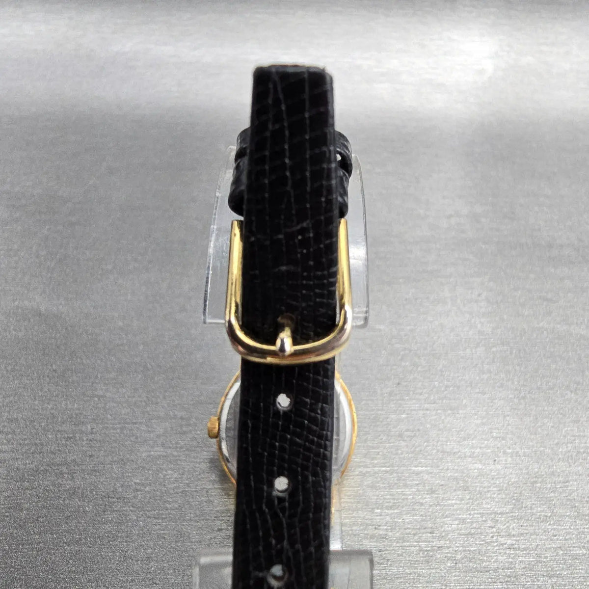 Citizen CQ Watch Women 22mm Black Dial Gold Tone Oval 4031-982568 New Battery 787