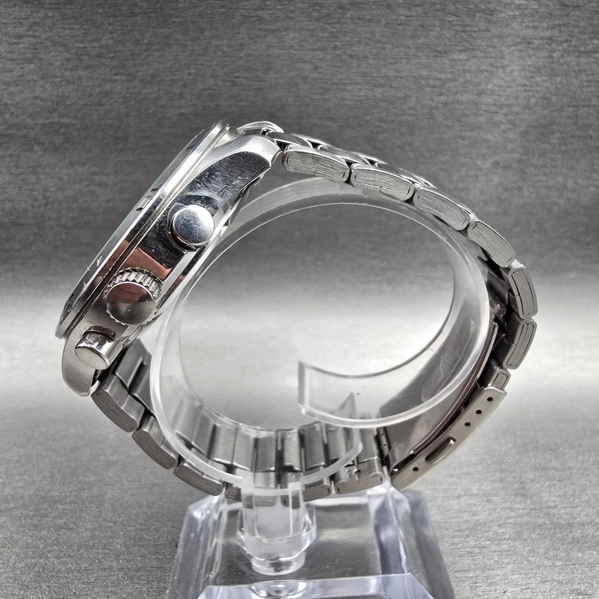 Seiko Chronograph Watch Men 43mm Silver Dial Silver Date 6T63-00E0 New Batt6