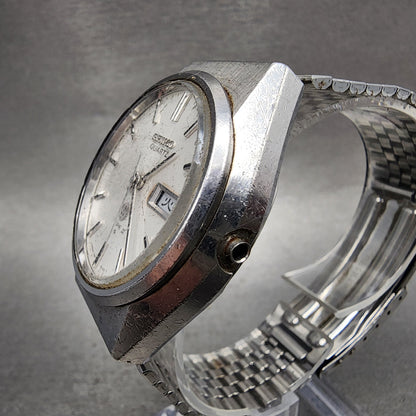 Seiko Type II Watch Men 36mm Silver Dial Silver Tone 09038120 New Battery READ!2