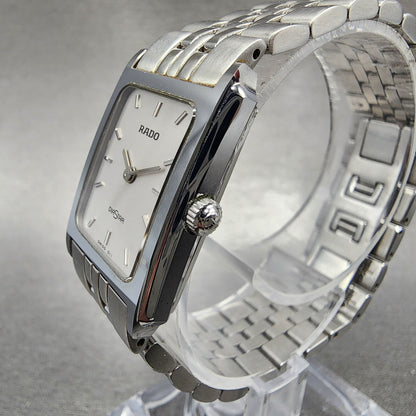 Rado Diastar Tank Watch Women 20mm Gray Dial Gray Tone Rectangle New Battery2