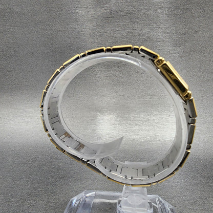 Seiko Watch Women 14mm Gold Dial Gold Tone Square 1E205030 New Battery8