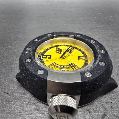 Invicta Rally S1 GMT Watch Men 52mm Yellow Dial Black Tone Date 6845 READ NewBat5