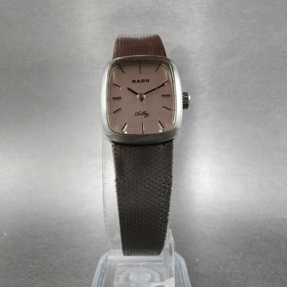 Rado Silky Watch 19mm Women Silver Dial Silver Tone Manual Rectangle Runs6