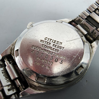 Citizen Watch Women 26mm Gray Dial Silver Tone Daydate Round 2000-943279 NewBat
