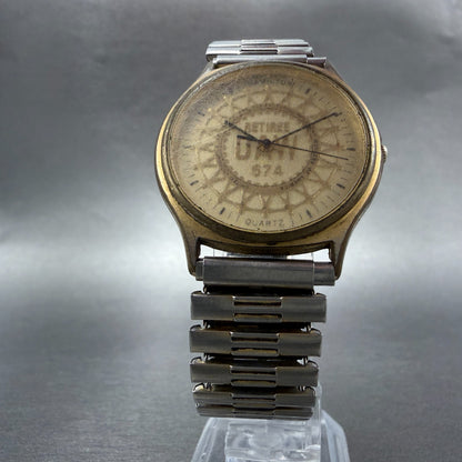 Hamilton Watch Men 34mm Gold Dial Gold Tone Round Retiree UAW 9812 New Battery5
