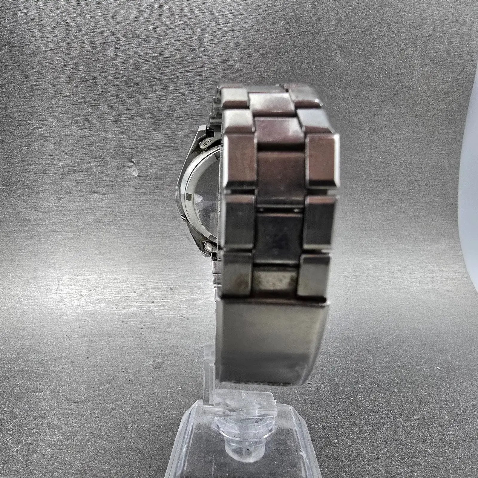 Seiko Automatic Watch Men 38mm Brown Dial Silver Tone Daydate 7009-8049 PARTS8